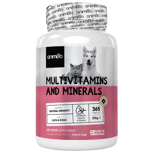 Multivitaminer og mineraler hund kat, 365 tabletter l Fodertilskud og