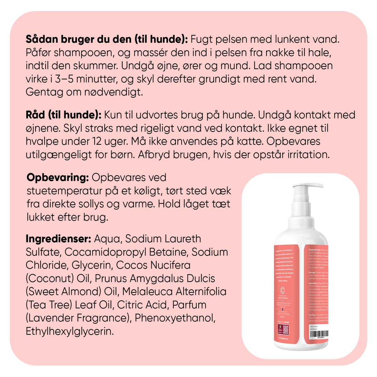 Loppe- & Flåtshampoo til Hunde 500ml