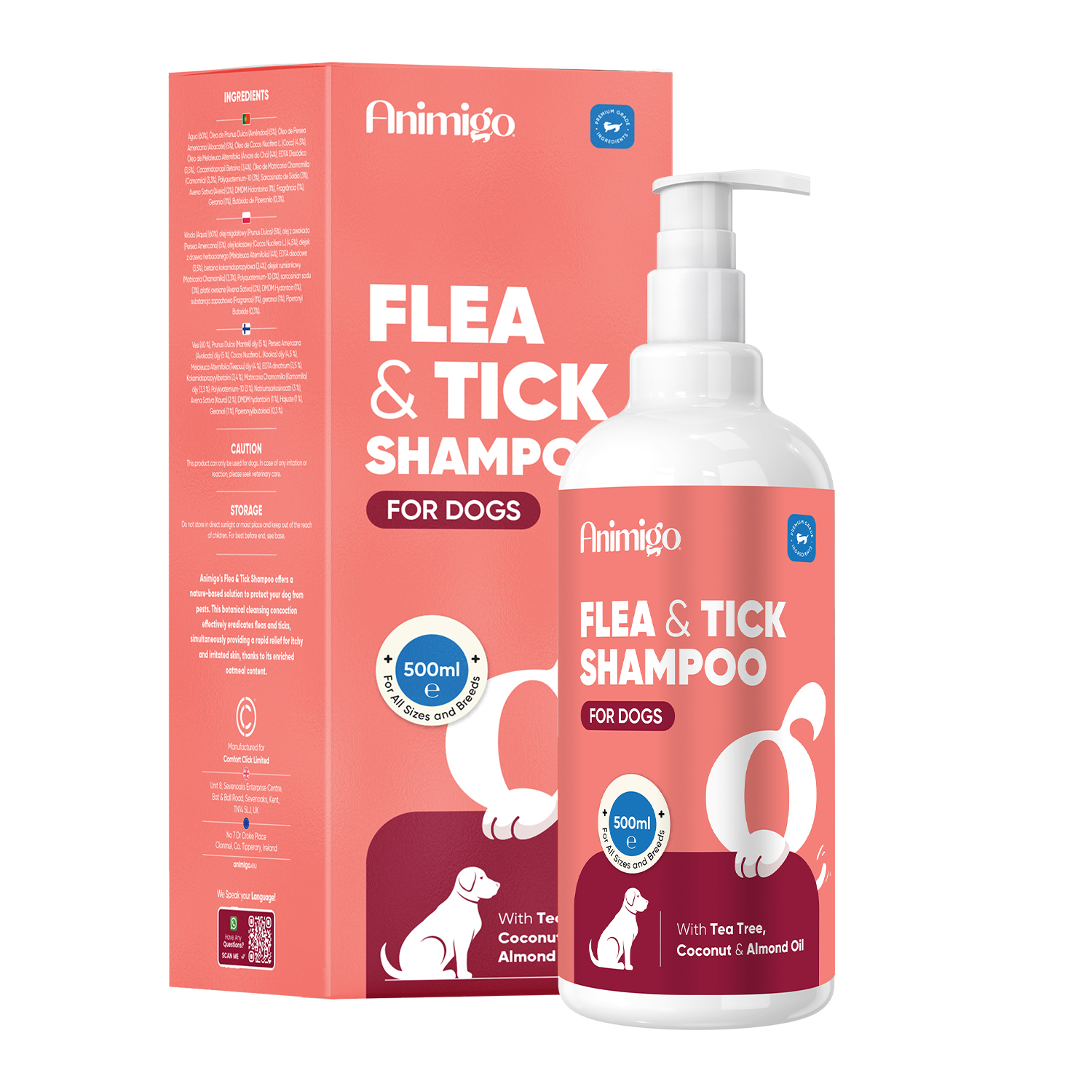 Loppe- & Flåtshampoo til Hunde 500ml