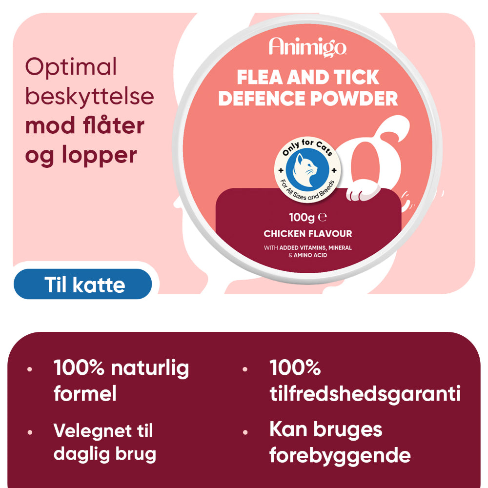 Pulver mod lopper og flåter til katte