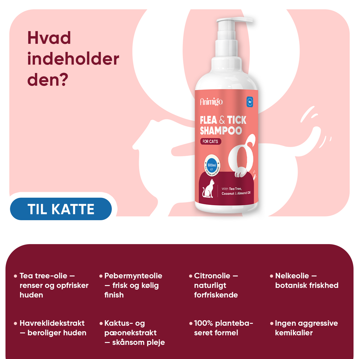 Loppe- & Flåt shampoo til Katte 500 ml