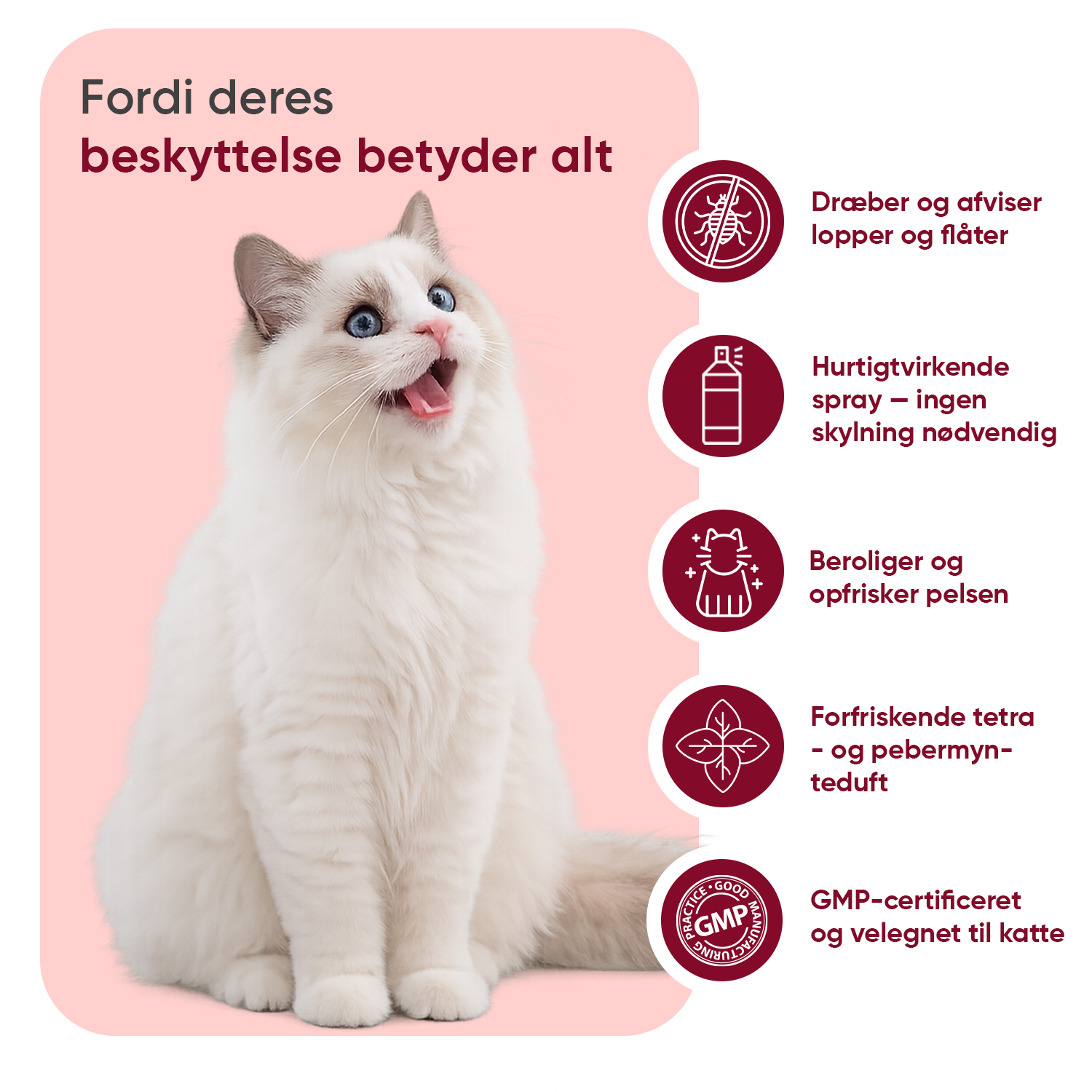 Loppe- og flåtspray til katte 500ml