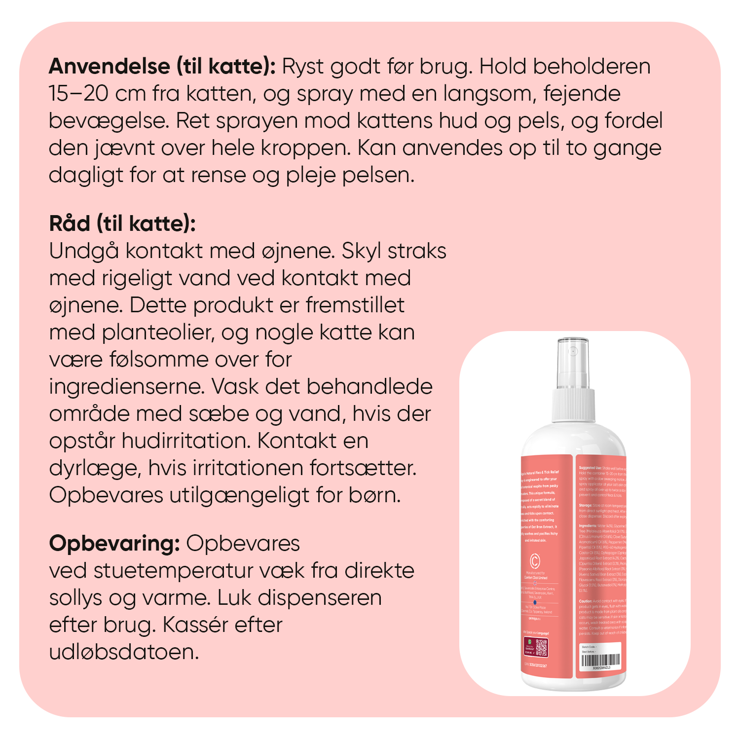 Loppe- og flåtspray til katte 500ml