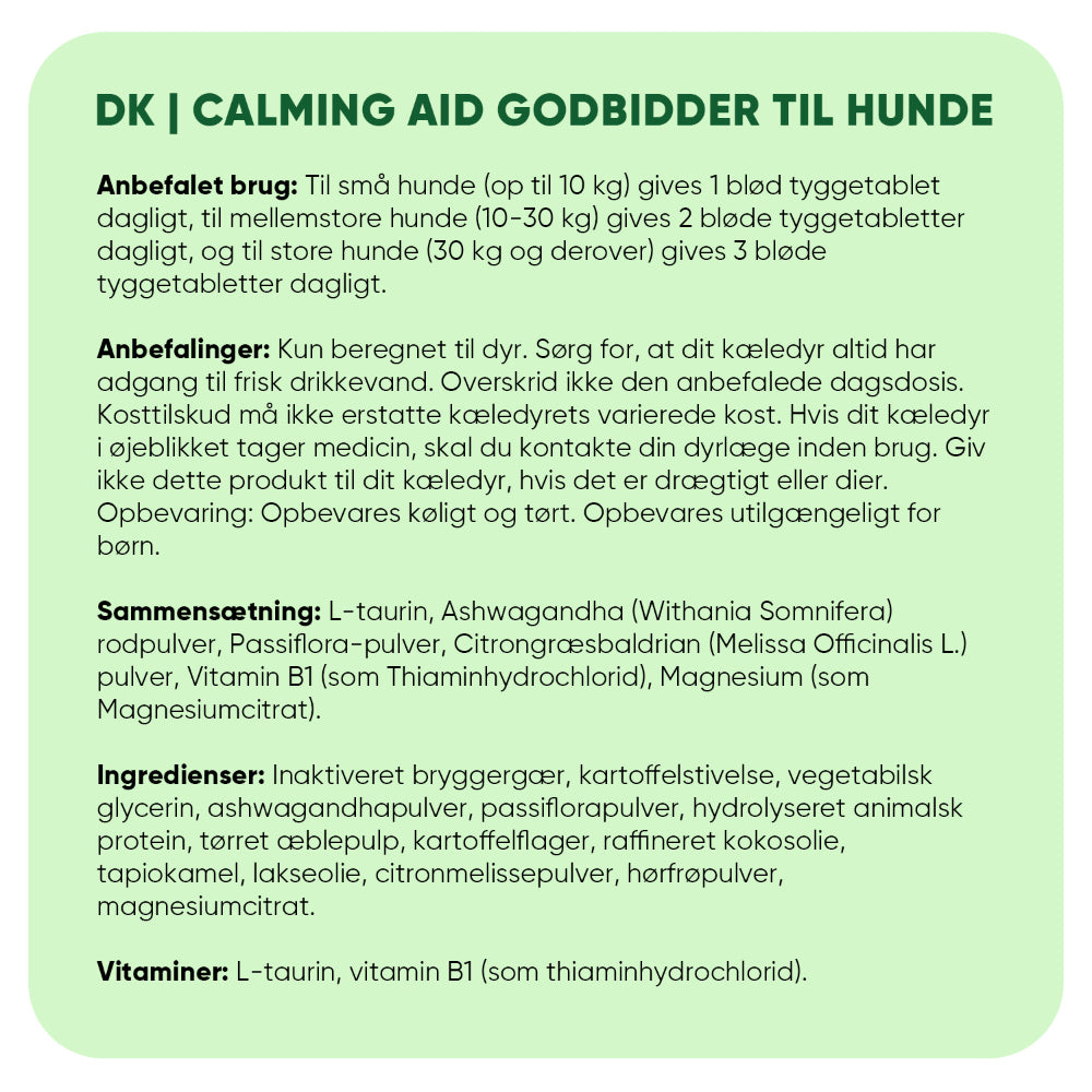 Beroligende tyggetabletter til hunde – 120 bløde tyggetabletter