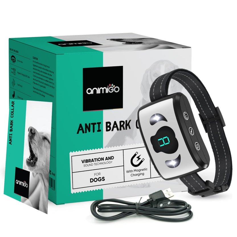 Animigo anti-gø halsbånd med lyd og vibration
