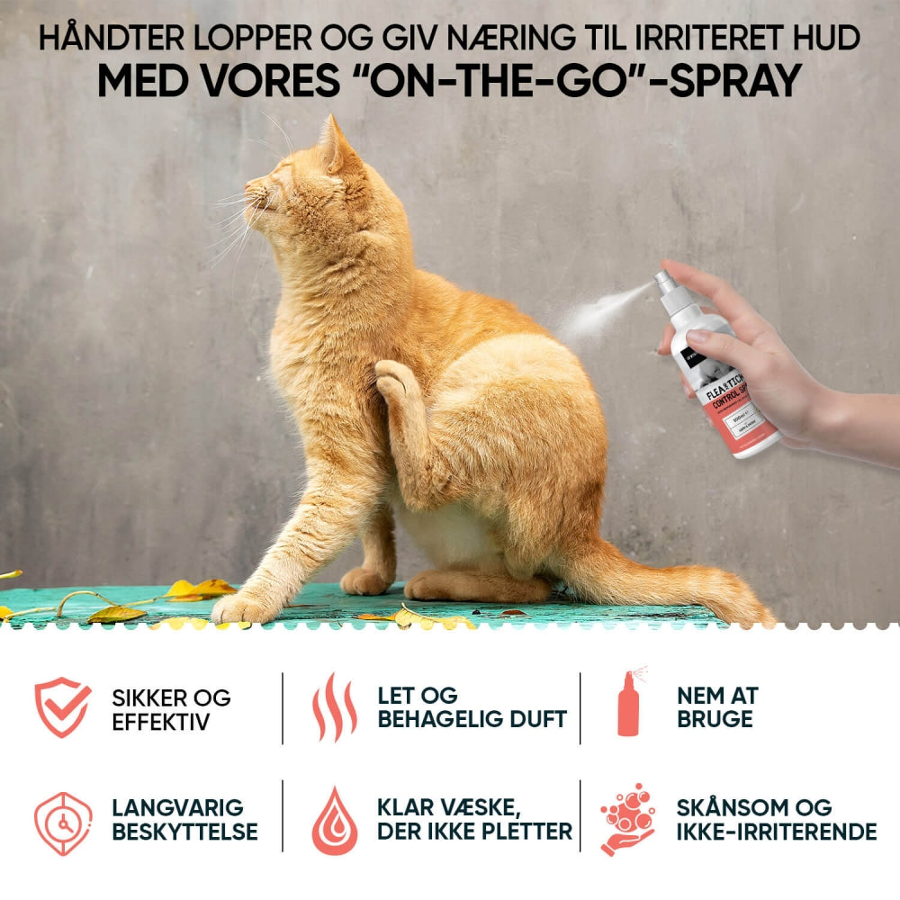 Flåt- og loppespray til hund og kat