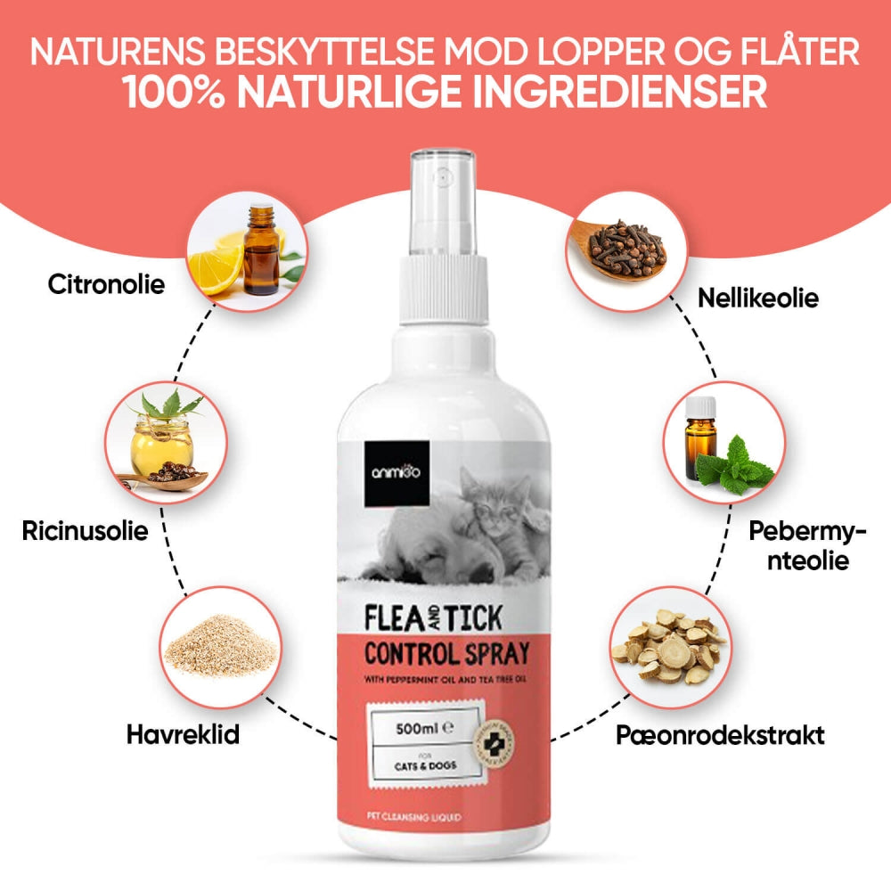 Vores loppespray er lavet af naturlige ingredienser