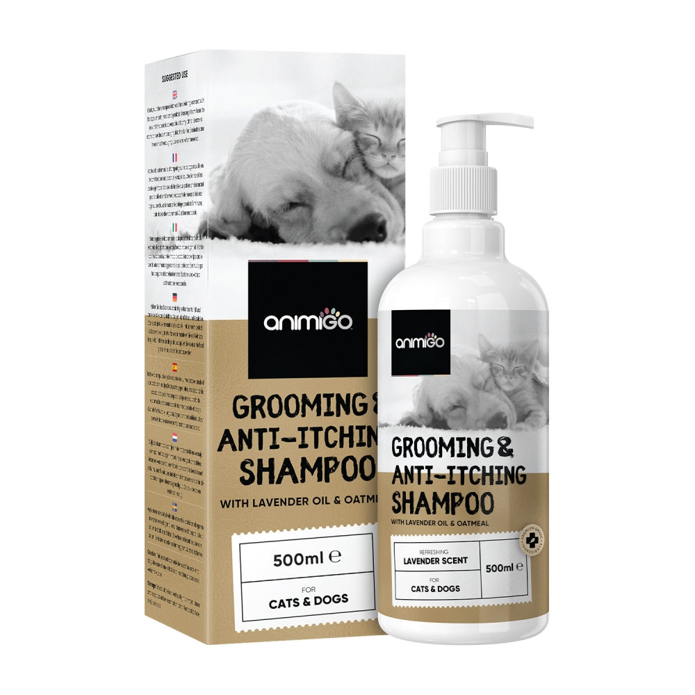 Grooming shampoo til hunde og katte virker kløestillende